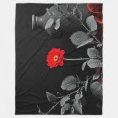 赤はっきりした覚醒 フリースブランケット (正面)