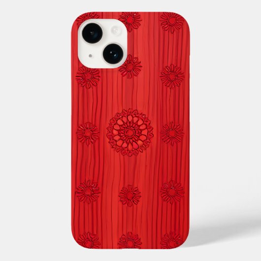 赤はっきりした雲母テクスチャデザイン Case-Mate iPhoneケース (裏面)