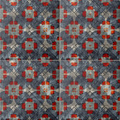 赤はっきりした青抽象芸術ミッドセンチュリー タイル