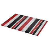 赤はっきりした黒ストライプ カッティングボード (角)