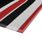 赤はっきりした黒ストライプ カッティングボード (角)