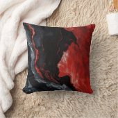 赤はっきりした、黒、白の大理石装飾用クッション クッション (ブランケット)