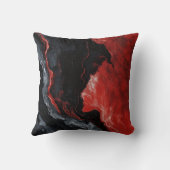 赤はっきりした、黒、白の大理石装飾用クッション クッション (裏面)