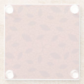 赤はオレンジのパターンを残します ガラスコースター (裏面)