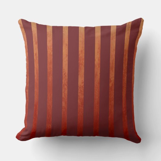 赤はグラデーションに縞で飾りますある調子を与えました クッション (正面)
