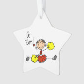 赤はチアリーダーチーム行きます オーナメント (正面)