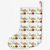 赤はチアリーダーチーム行きます スモールクリスマスストッキング (裏面)