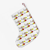 赤はチアリーダーチーム行きます スモールクリスマスストッキング (裏面 (吊り時))