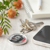 赤はマリリンに点を打ちます キーホルダー (側面)