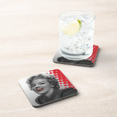 赤はマリリンに点を打ちます コースター (右側)