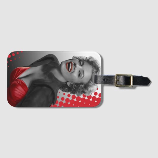 赤はマリリンに点を打ちます ラゲッジタグ (正面横)