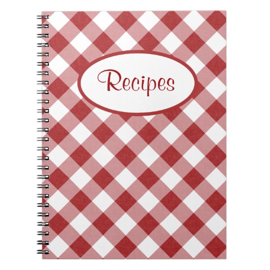 赤はレシピのノートを点検します ノートブック (正面)