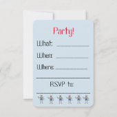 赤はロボットパーティの招待状に蹄鉄を打ちます 招待状 (裏面)