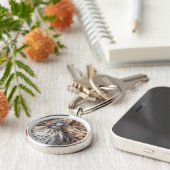 赤は倍増したタカの後につきました キーホルダー (側面)