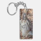 赤は倍増したタカの後につきました キーホルダー (正面左)