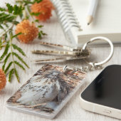 赤は倍増したタカの後につきました キーホルダー (正面右)