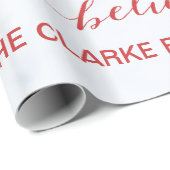 赤は写真の休日の挨拶を単に信じます ラッピングペーパー (ロールコーナー)