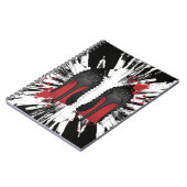 赤は小剣の靴のかかとのはね及び滴りに底を付けます ノートブック (左側)