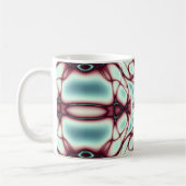 赤は抽象美術渦巻きます コーヒーマグカップ (左)