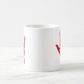 赤は石が姿勢にグランジなマグを渡すように今日します コーヒーマグカップ (中央)