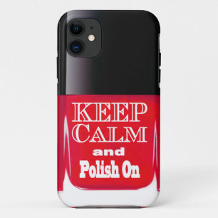 赤は穏やかなマニキュアのボトルのiPhone 5の場合を保ちます iPhone 11 ケース