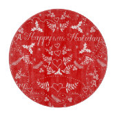 赤は自分に小さなメリークリスマスを持っている カッティングボード (正面)