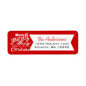 赤は自分に小さなメリークリスマスを持っている ラベル (正面)