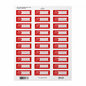 赤は自分に小さなメリークリスマスを持っている ラベル (フルシート)