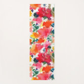 赤は黄色の水の色のバラブーケを支配 ヨガマット (正面)