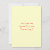 赤は2011年一目で招待状をカレンダーに記録します セーブザデート (裏面)