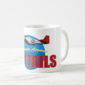 赤はP-51のTuskegeeのパイロットの後につきます コーヒーマグカップ (正面右)