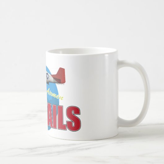 赤はP-51のTuskegeeのパイロットの後につきます コーヒーマグカップ (右)