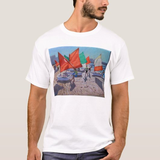 赤はRoyanフランスを航海します Tシャツ (正面)
