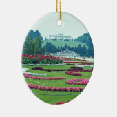 赤はShonbrunnの城、ウィーン、オーストリア開花します セラミックオーナメント (右)