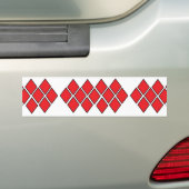 赤ひし形 バンパーステッカー (車上)