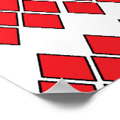 赤ひし形 ポスター (角)