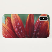 赤ひまわりの花びらと雨粒 Case-Mate iPhoneケース (裏面(横))