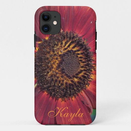 赤ひまわりiPhone 5ケース*パーソナライズ* Case-Mate iPhoneケース (裏面)