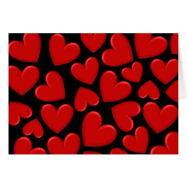 赤ふわふわのハート (正面横)