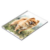 赤ふわふわの小ポメラニア犬子犬 ノートブック (左側)