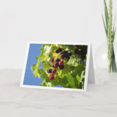 赤ぶどうグリーン葉カード カード (正面)