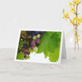 赤ぶどう緑離れ カード (黄色い花)