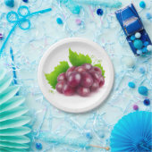 赤ぶどう ペーパープレート (パーティー)