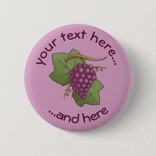 赤ぶどう 缶バッジ (正面)