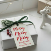 赤またはお好みの色のクリスマス タグ