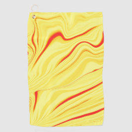 赤または珊瑚の曲線のストロークを持つマンゴークリーム ゴルフタオル