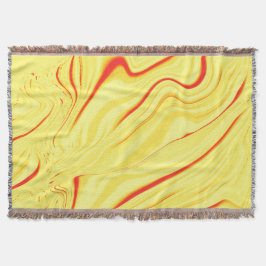 赤または珊瑚の曲線のストロークを持つマンゴークリーム スローブランケット