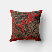 赤または金ゴールドのデザイン クッション (裏面)