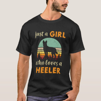 赤または青のヘレラーオーストラリアの牛の犬の恋人をカット Tシャツ