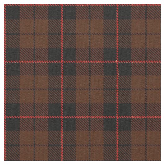 赤または黒のストライブ柄が付いている豊富なココヤシの茶色の格子縞 ファブリック (クローズアップ)